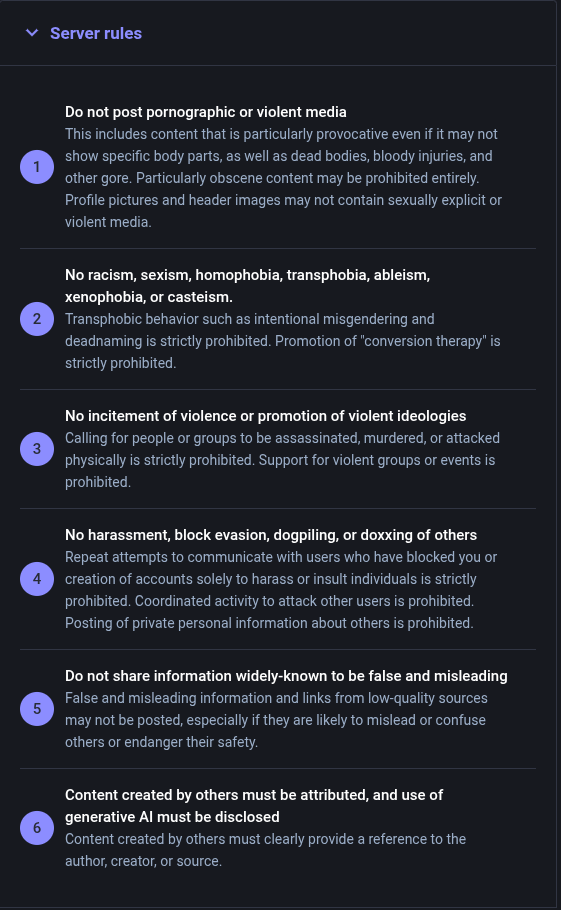 Server rules